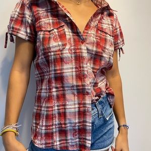 Cute country red and white shirt